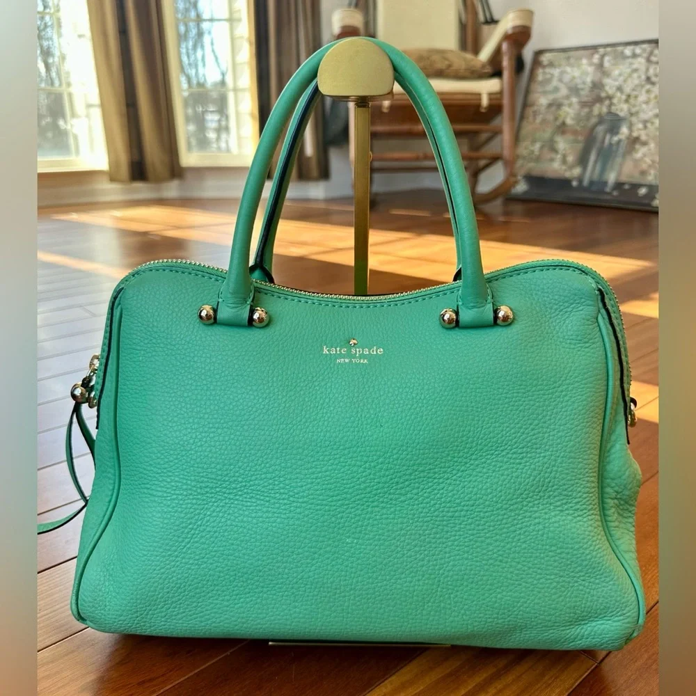 Kate Spade New York Charles Street Audrey Super Soft Pebbled Leather Satchel.